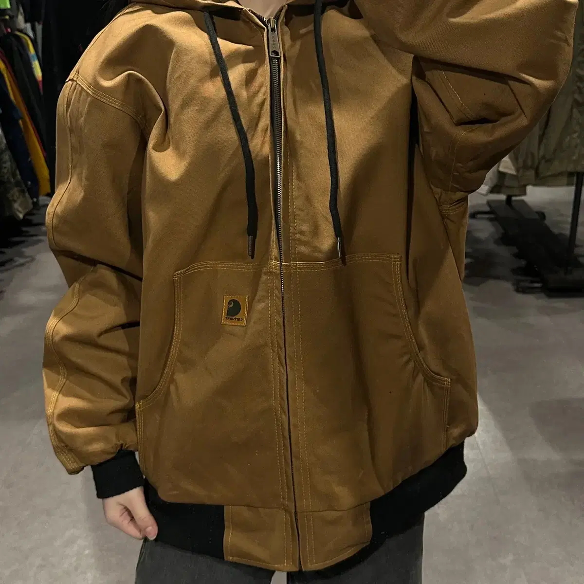 Carhartt VTG 칼하트 빈티지 액티브 후드점퍼 브라운